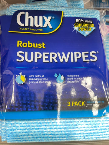 Chux Robuste Cleaning Cloths 3pk