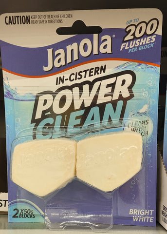 Janola Bright White In-Cistern Power Clean Toilet Cleaner 100g