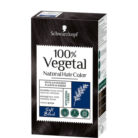 schwarzkopf 100% vegetale hair colour soft black 1pk