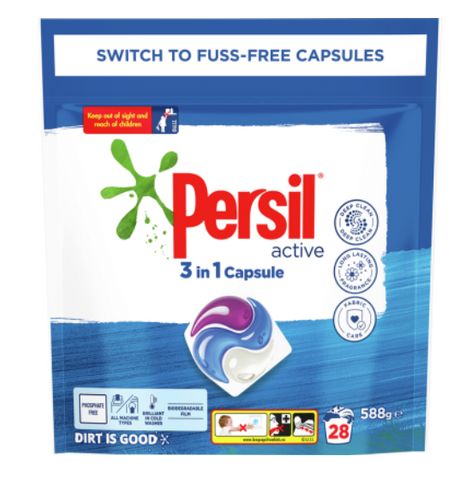 Persil Active 3 In 1 Laundry Capsules 28pk