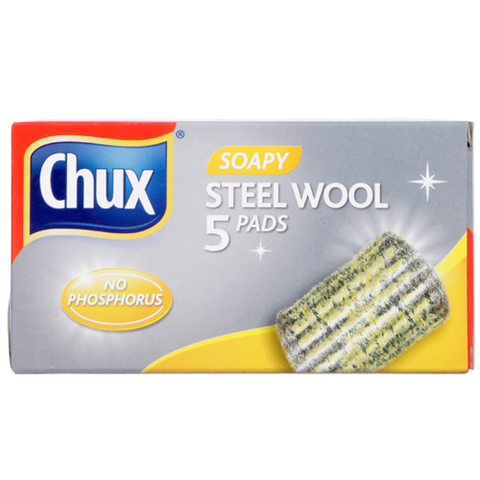 Chux Soapy Steel Wool Pads 5pk