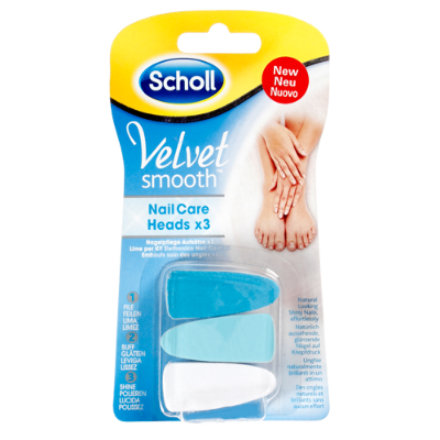Scholl Velvet Smooth Nail Care Heads 3ea