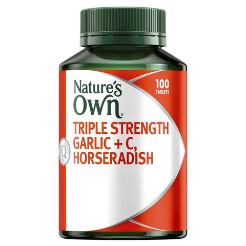 Nature'S Own Triple Strength Garlic C Horseradish 100 Tablets