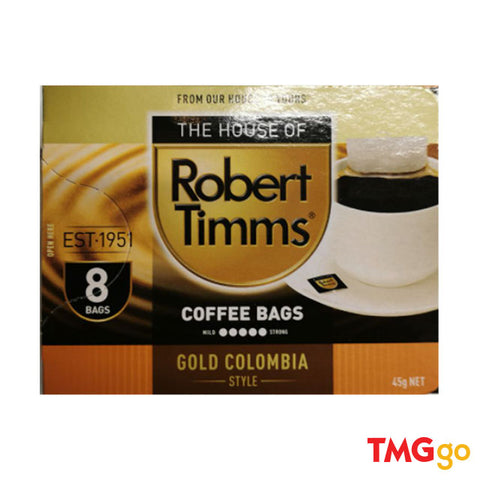 robert timms coffee bags columbian 8pk