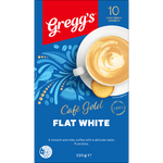 greggs cafe gold coffee mix flat white 150g 10 sachets