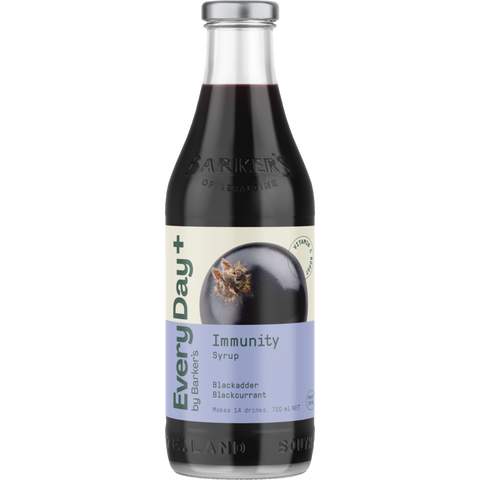Barker's Immunity Unsweetened Blackadder Blackcurrants Fruit Syrup 710ml
