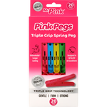 Pink Peg Co Clothes Pegs Triple Grip 20pk