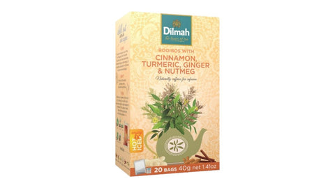 dilmah herbal tea cinnamon turmeric & ginger 40g 20pk