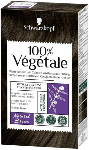 Schwarzkopf 100% Vegetale Plant Based Hair Colour Natural Brown Each