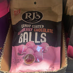 rjs strawberry coated chocolate balls 200g