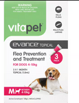 VitaPet Evance Dogs 4-10kg Flea Control 3pk