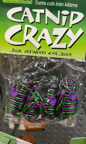 vitapet catnip crazy cat toys assorted 4pk