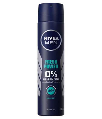 Nivea Men Fresh Power 0% Aluminium Deodorant 200ml