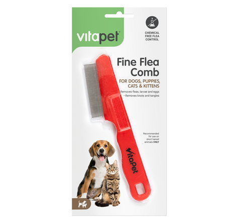 vitapet pet grooming fine tooth flea comb