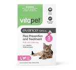 vitapet evance flea treatment prevention cat over 4kg 3pk