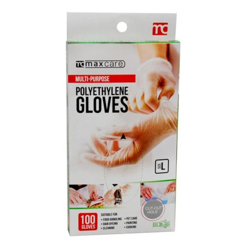 MaxCare Multi-purpose Polyethylene Gloves 100's