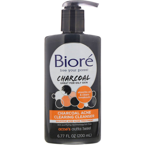 Biore Charcoal Acne Cleanser 200ml