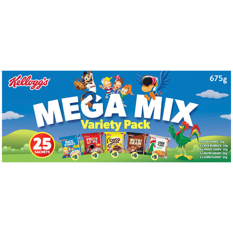 KELLOGG'S MEGA MIX VARIETY 675G (25 SACHETS