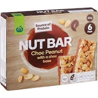 countdown muesli bars choc peanut with choco base 6pk