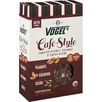 vogels cafe style keto friendly muesli toasted peanut, coconut, cacao 400g