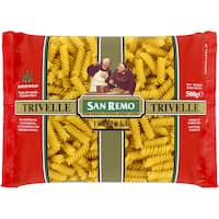 san remo pasta spirals trivelle 500g