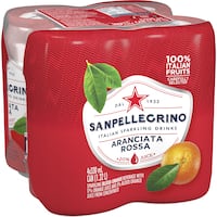 san pellegrino sparkling water aranciata rossa (blood orange) 4pk