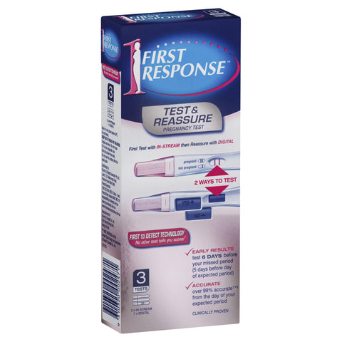 First Response Test & Reassure Pregnancy Test 3 Pack
