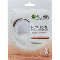 garnier skin active facial mask coco milky tissue 1ea