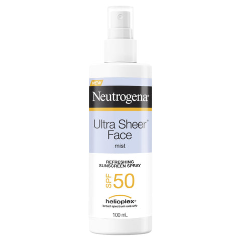 Neutrogena Ultra Sheer Face Mist Sunscreen SPF50 100ml Shorted Dated