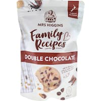 mrs higgins family recipes cookies double chocolate 300g