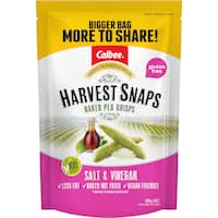 harvest snaps pea snacks salt & vinegar 200g