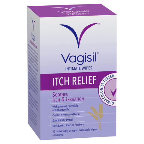 Vagisil Itch Relief Intimate Wipes 12 Pack