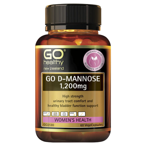 GO Healthy GO D-Mannose 1200mg 60 Capsules