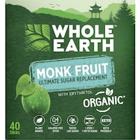 whole earth sugar substitute monk fruit sweetener sticks 40pk