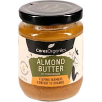 ceres organics almond butter natural 220g