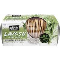 olina's bakehouse lavosh crackers rosemary & sea salt 100g