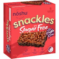noshu sugar free snackles double chocolate 110g 5pk