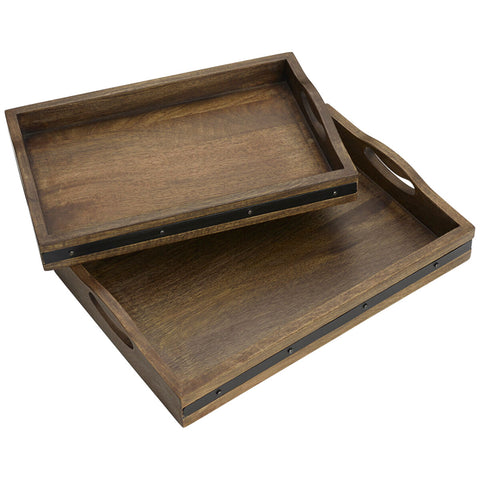 MIKASA VINTAGE NESTING WOOD TRAY