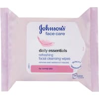 johnsons facial wipes cleansing 3 in 1 25pk