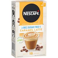 nescafe 98% sugar free coffee mix caramel latte 10 sachets
