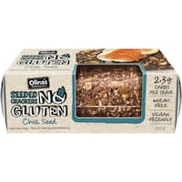 olina's gluten free seeded crackers seeded chia 100g