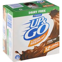 sanitarium up & go dairy free breakfast drink choc ice fridge pack 12pk