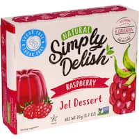 simply delish vegan jelly crystals raspberry 20g