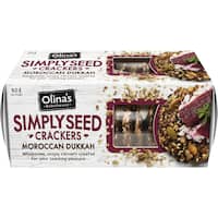 olina's bakehouse simply seed crackers moroccan dukkah 80g