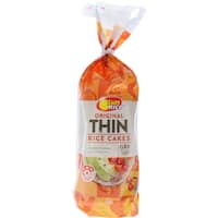 sunrice rice cakes thin slices original 150g