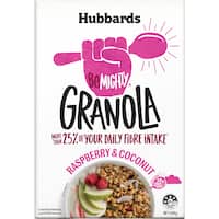hubbards be mighty granola raspberry & coconut 400g