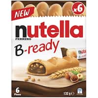 nutella b-ready biscuit bar 132g 6pk