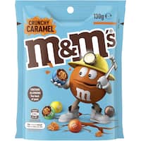m&ms crunchy caramel chocolate large bag 130g