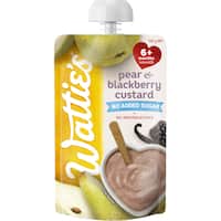 watties no added sugar baby snacks pear & blackberry custard 120g