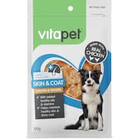 vitapet skin & coat dog treats chicken & veggies 100g